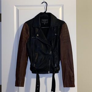 Lucky Brand Leather Moto Jacket